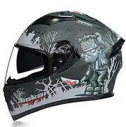 Flip Up Front Motorcycle Helmet DOT/ECE Approved Lightweight Motorbike Scooter Street Bike Crash Helmet Motorcross Helmets for Men Women H,XXL=63-64CM