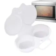 2x Poached Egg Maker Microwave | DIY Eggs Round Poached 2 Eggs Capacity Steamer