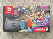 Nintendo Switch Joy-Con Neon Blue/Red Mario Kart 8 Deluxe +3 Month Online Bundle