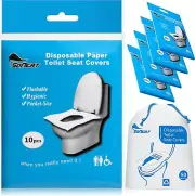 50 Squat Flushable Travel Toilet Seat Paper Portable Bathroom Train Potty Cover