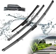 3PCS Windshield Windscreen Wiper Blades,For Vw,For Golf 7 MK7 2012 2013 2014 2015 2016 2017 2018 Front Rear Wiper 26" 18" 11