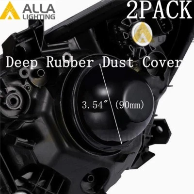 LED High Low Beam Headlight Bulb Fog Light Dust Seal Lamp Cover Housing Cap 3.54