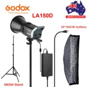 Godox LA150D 190W LED Video Light 5600K+ 35x160cm Grid Softbox + Light Stand