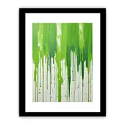 Color Green Drips Art Framed Art Framed print Art Poster