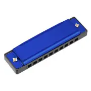 Harmonica 10 Holes 10 Tones C Key Harmonica Mouth Musical Instruments (Blue)
