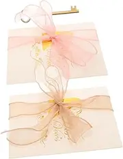 Abaodam Wedding Guest Book Petals Planner Book for Ribbon Vow Cards Beautiful Wedding Day Decorations