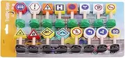 Traffic Road Signs Kids, Toy Traffic Signs | Road Traffic Signs Toys, Early Learning Game, Crosswalk Signal Blocks | 16X Street Traffic Signs Play Toy, cognitive scene building road signs, Wooden Stop