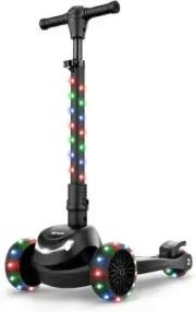 Jetson Saturn 3 Wheel Light Up Kick Scooter Black Item Dimensions ‎24x12x32