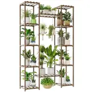 Bamworld Large Plant Stand Indoor Tall Plant Shelf Outdoor Corner Plant Holde...