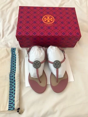 Tory Burch Liana Flat Sandals Magnolia Size 6