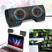 Stereo Sound External USB Speakers Soundbar Clip Laptop Tablet Desktop Computer