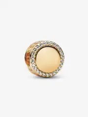 *New Authentic* Pandora Engravable Sparkling Button Charm-768747C01