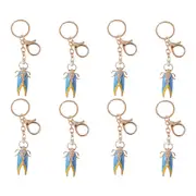 8x LVD Metal Hanging Keyring Cicada Themed w/ Womens Stylish Key Chain 2x5.5cm