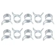 Spring Hose Clamp, 50pcs 65Mn Steel 11mm Low Pressure Air Clip, Zinc Plated