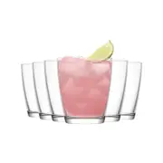 LAV Vega Water Tumbler Glasses - 340ml - Pack of 6 Table Glasses for Soft Drinks / Juice
