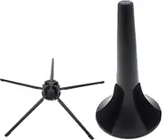 Trumpet stand - flute stand, 19cm trumpet holder - portable stand with five-legged design made of ABS and metal, reduces vibration, fits in case, ideal for stage and rehearsals