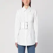 [Burberry] White midi skirt with sequins 10 UK White