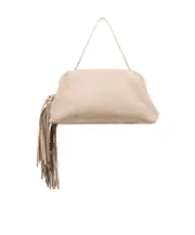 Tassel shoulder bag One size Nude