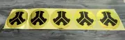 Q Dance DEFQON 1 Black & Gold x5 STICKERS Memorabilia HARDSTYLE 7.3 cm x 7.3 cm