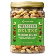 Member's Mark Unsalted Deluxe Mixed Nuts (34 Ounce)(Pack of 4)