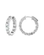 Diana M. Fine Jewelry 18K 4.20 ct. tw. Diamond Hoops
