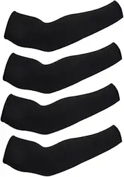 [KUNLONGSKY] 2 Pairs Cut Sleeves Thin Arm Protectors Arm Guard for Thin Skin and Bruising Arm Sleeves, Black Easy to Use 40cm