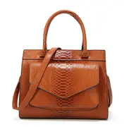 Women Snake Pattern Casual Large Capacity Crossbody Bag Handbag