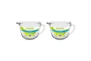 2x Kitchen Classics Glass Batter Bowl 2L Kitchen Glassware Cookware Accessory