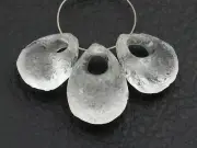 Natural Rough Crystal Quartz Pear Briolette Gemstone Beads