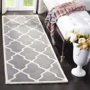 Safavieh Chatham DARK GREY / IVORY 2'-3" X 11' Runner - CHT735D-211
