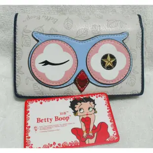 正品Betty Boop 貝蒂 眨眼貓頭鷹系列 中皮夾