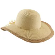 LP157 Ladies Hat by Dorfman Pacific Tea Color Paper Braid Floppy One Size