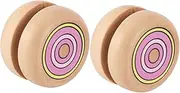 QUMIIRITY 2pcs Wooden Yo-yo Toys Boys and Girls Educational Ball Toddler Toy Sensory Development Easy to Use Made of Wood Random Style