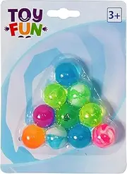 Toy Fun Bouncing Ball – 25 mm – 10 Pens on Blister Card