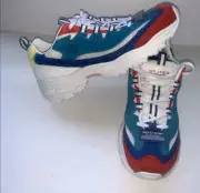 NEW Skechers D'Lites Memory Foam Sneakers Blue Red Suede Mens 9.5 M Cali Comfort