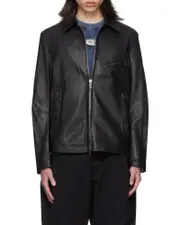 L-Korn leather jacket IT54 Black