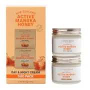 New 2pc Lanocrème Active Manuka Honey Day & Night Cream Duo Moisturizer 1.7oz
