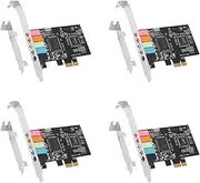 Mellisso 4X PCIe Sound Card 5.1, PCI Express Surround Card 3D Stereo Audio with High Sound Performance PC Sound Card CMI8738 Chip