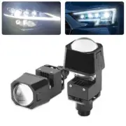 2X 1.5'' Mini Headlight Bi LED Projector Lens 80W 6000K Hi/Lo Retrofit Universal