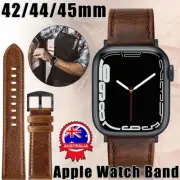 For Apple Watch iWatch Band Series 8 7 SE 6 5 4 3 Quality Genuine Leather Strap