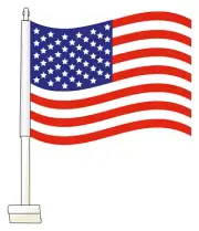 Window Clip On Flag - American Flag - Pack of 12 Flags