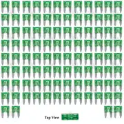 30A Amp 100x Mini Blade Fuse APM ATM Motorcycle Automotive Trip Spade Set Kit