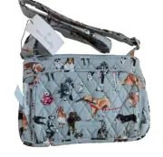 VERA BRADLEY Crossbody RFID Little Hipster - Dog Show - Beagle Pug Poodle NWT
