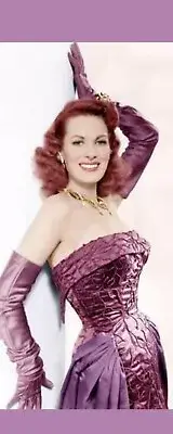 Maureen O'Hara in Mauve Color - Laminated Photo Bookmark - 2.5 x 6 in