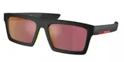 Prada Linea Rossa PS02ZSU 1BO10A Men's Sunglasses Black Size 55