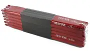12-Pair BRICK VIC FIRTH® Nova 5B Red Wood Tip DRUM STICKS N5BR Hickory Bulk