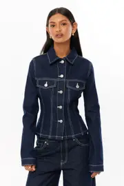 [Supré] Supré - Maddi Fitted Denim Jacket - Indigo 16 INDIGO