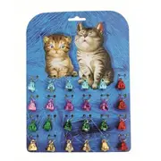 Prestige Pet Cat Bell Shaped Collar & Leash Accessories Card of 24 12mm