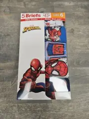 Marvel Spider-Man Boy's Size 6 Brief Underwear 5 pack ( new )