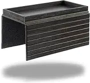 DETOR Bamboo Couch Tray arm Table, Anti-Spill Bamboo Couch Caddy, Foldable TV Trays for Eating on The Couch, Black Galaxy Color